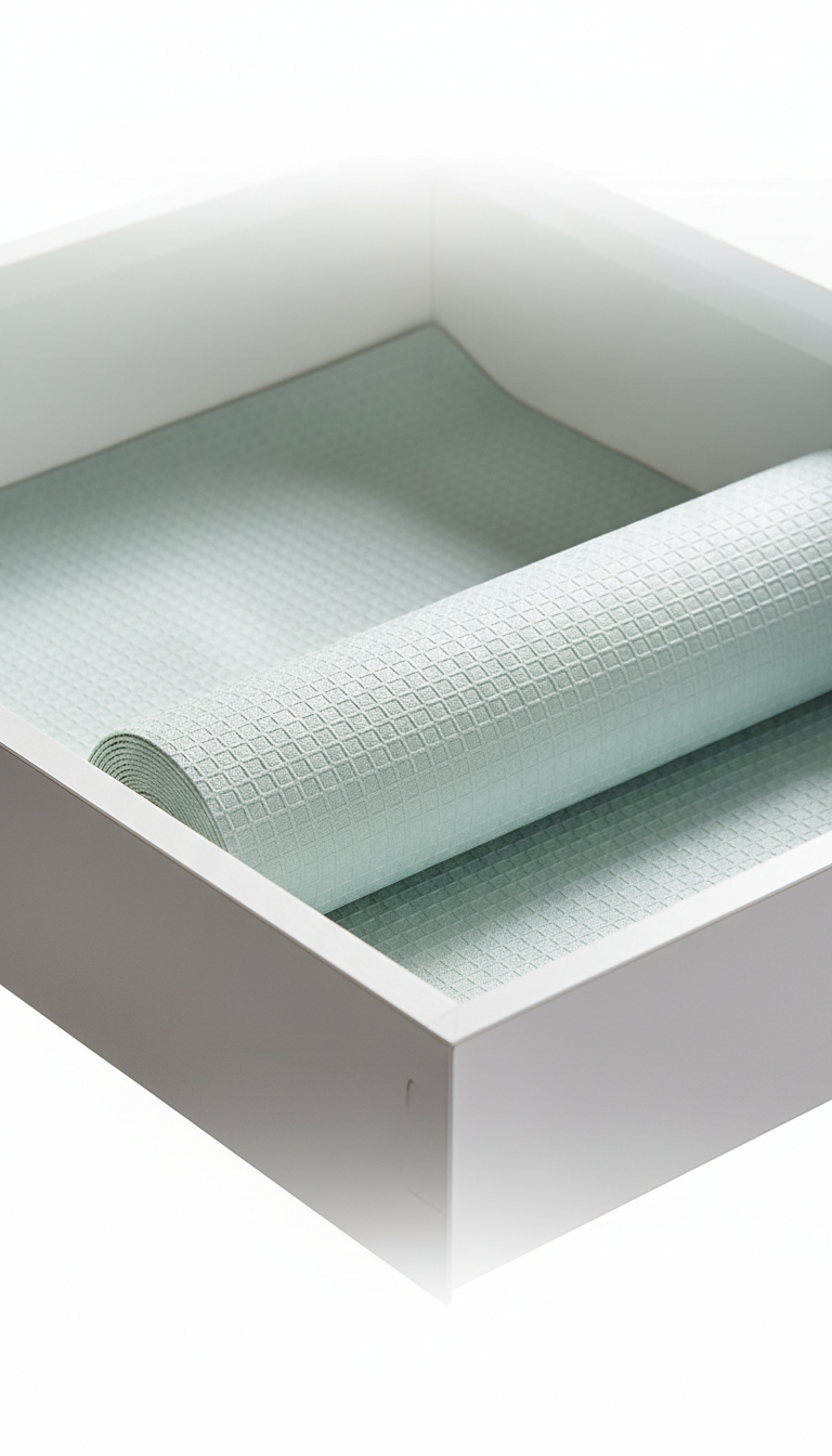 Mint Grey high-traction shelf liner